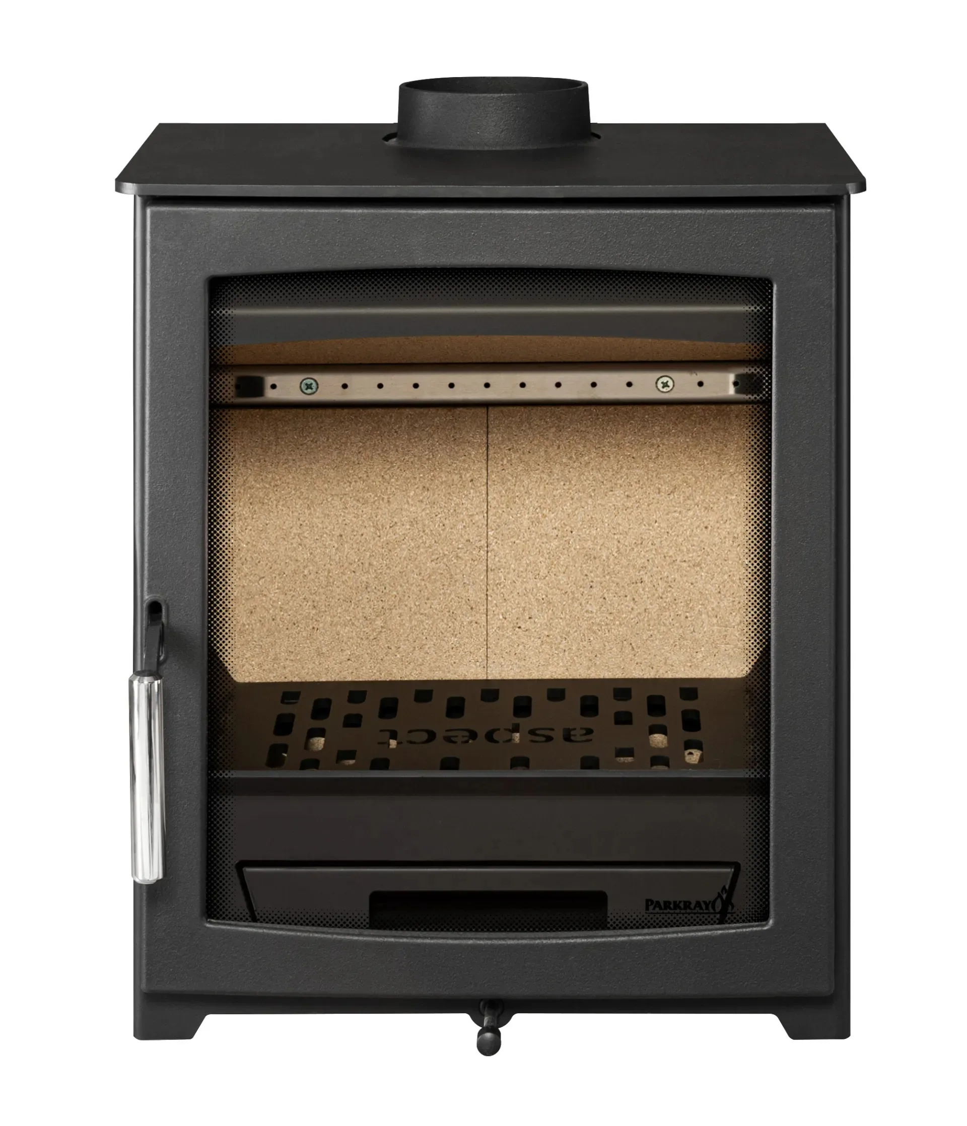Hunter Aspect 5 Eco multi-fuel stove, with the door open