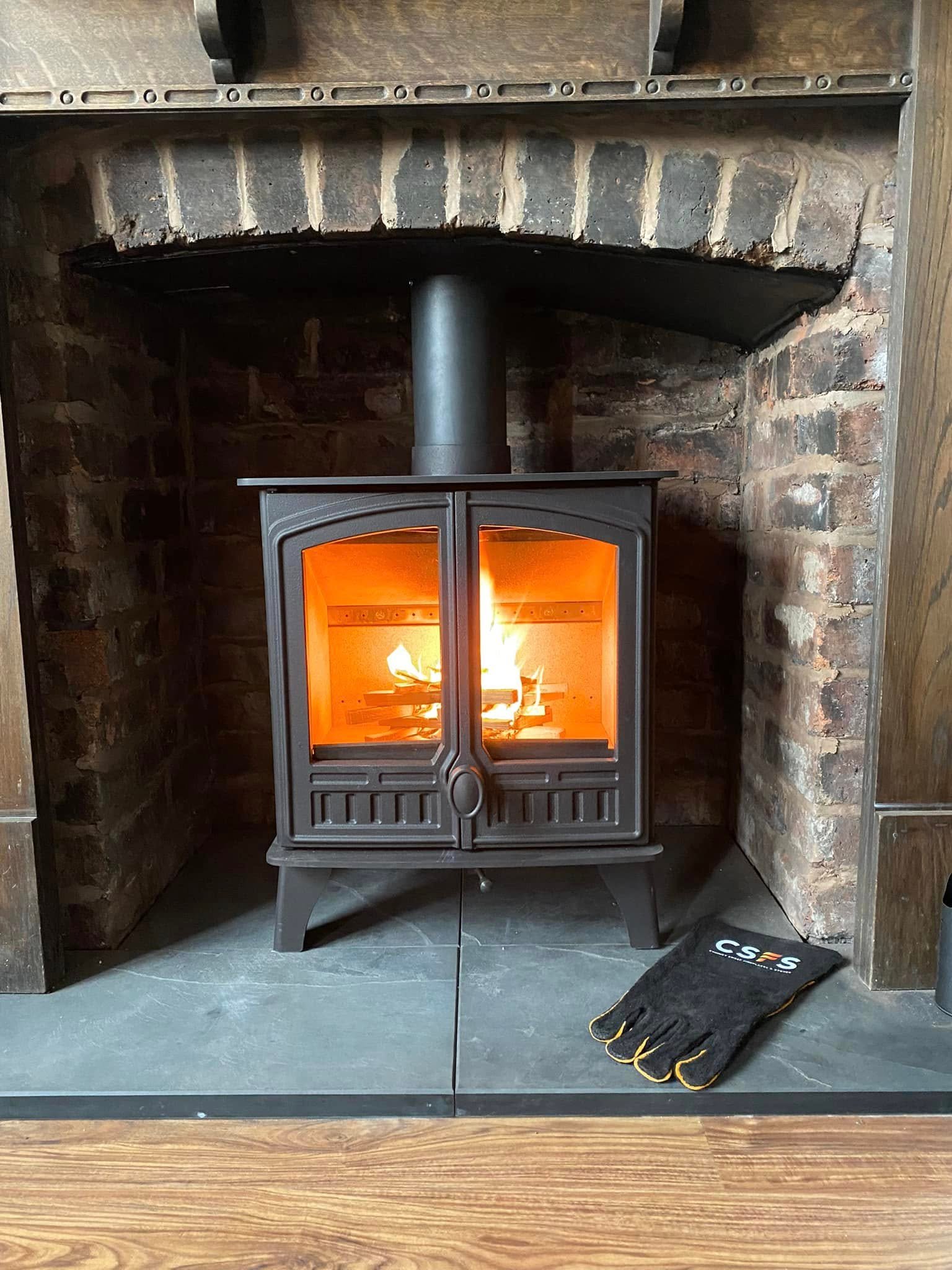 After stove installation