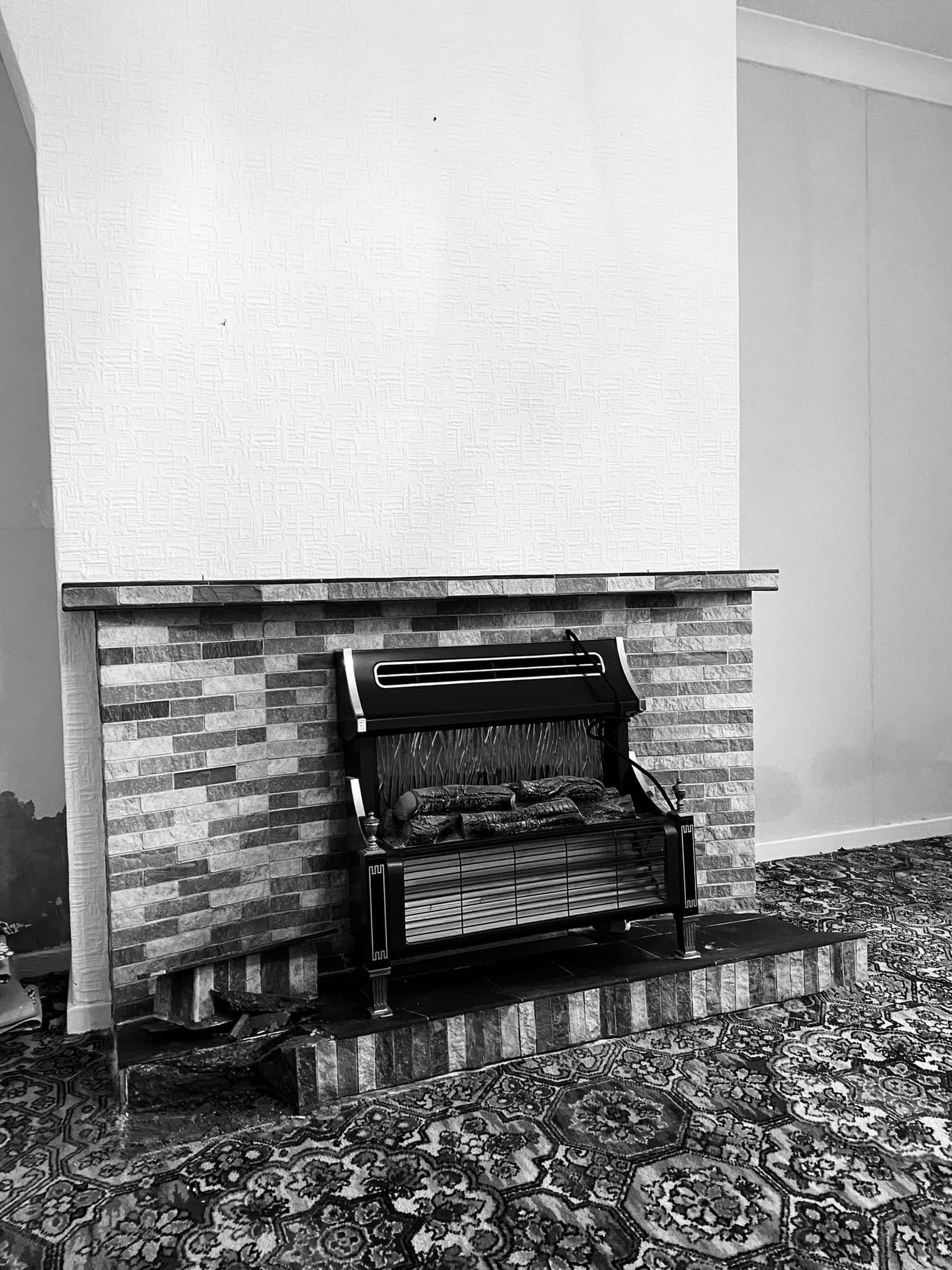 Chimney breast before stove and flue installation in Stone