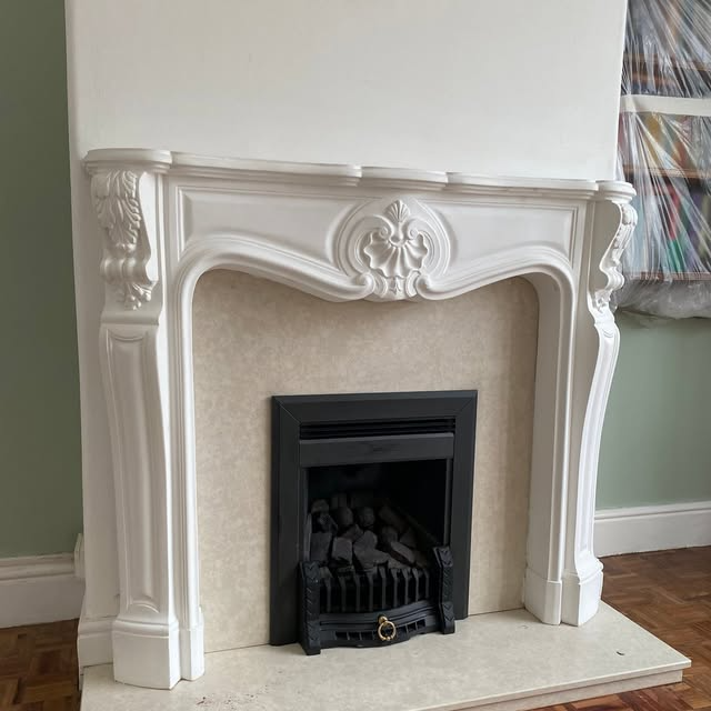 Fireplace before log burner installation in Stone
